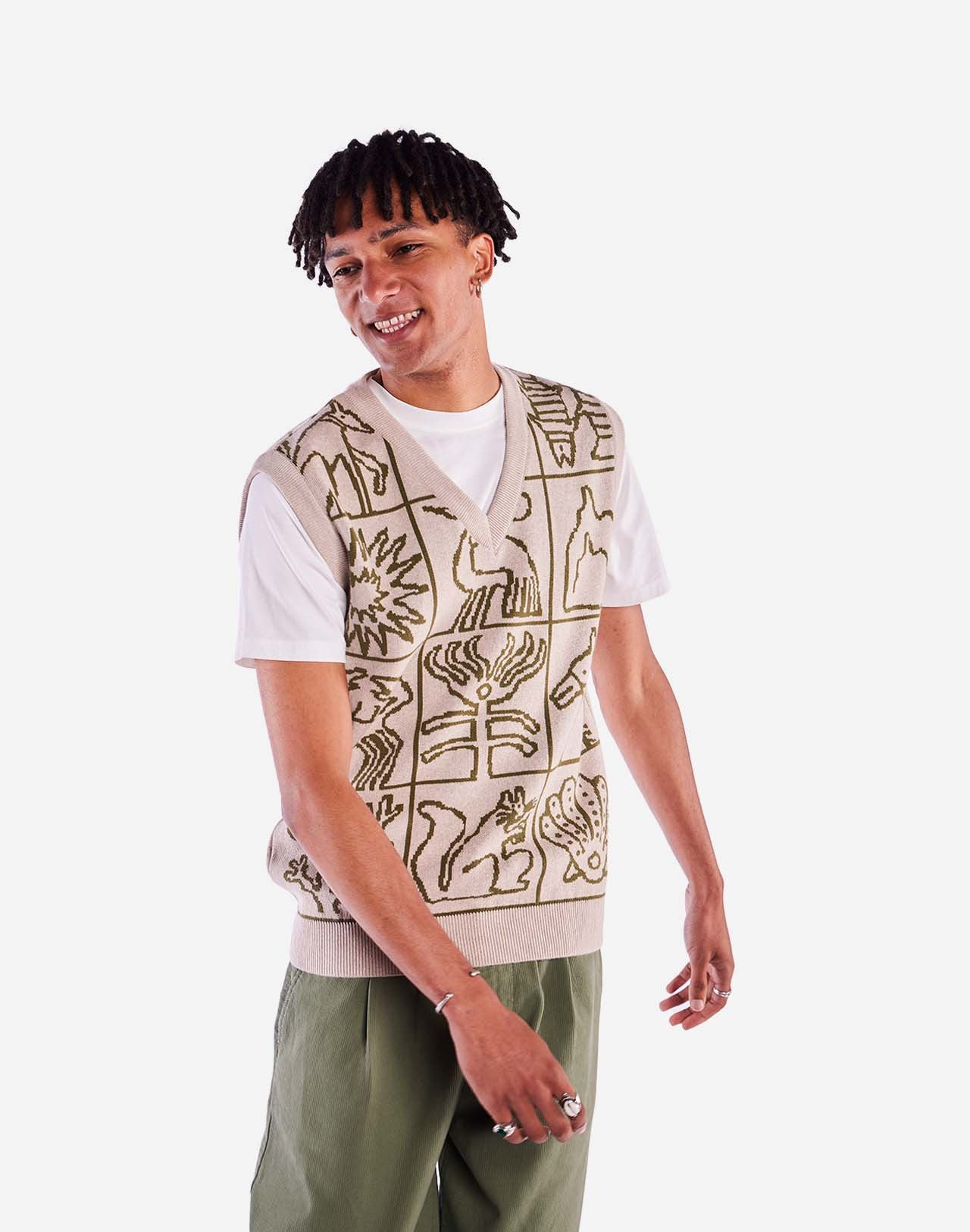 Pull sans manches Gernow beige