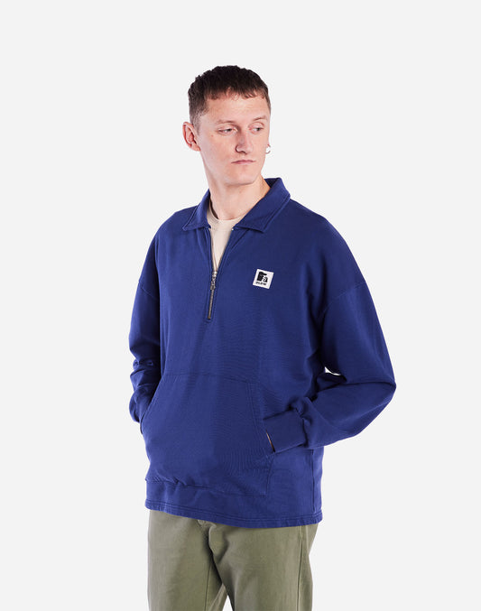 Sweat zippé Manso bleu outremer