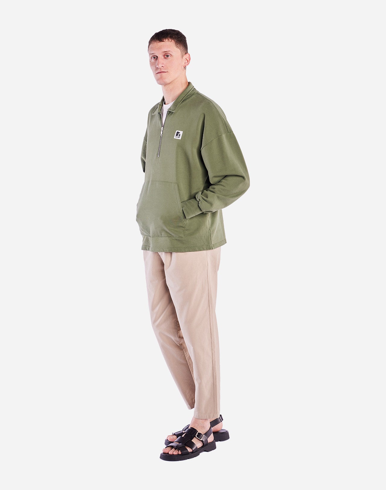 Sweat zippé manso vert olive