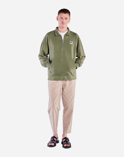 Sweat zippé manso vert olive