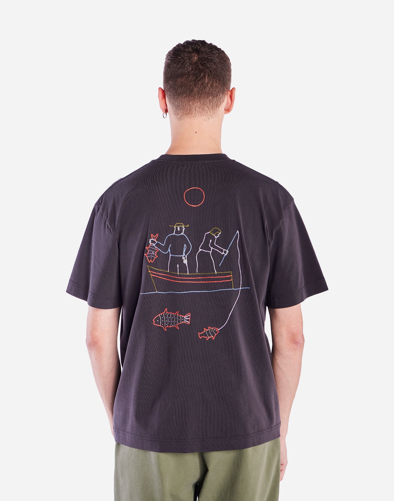 T-shirt ample Grimsby noir carbone