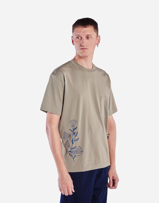 T-shirt ample Hummingbirds argile