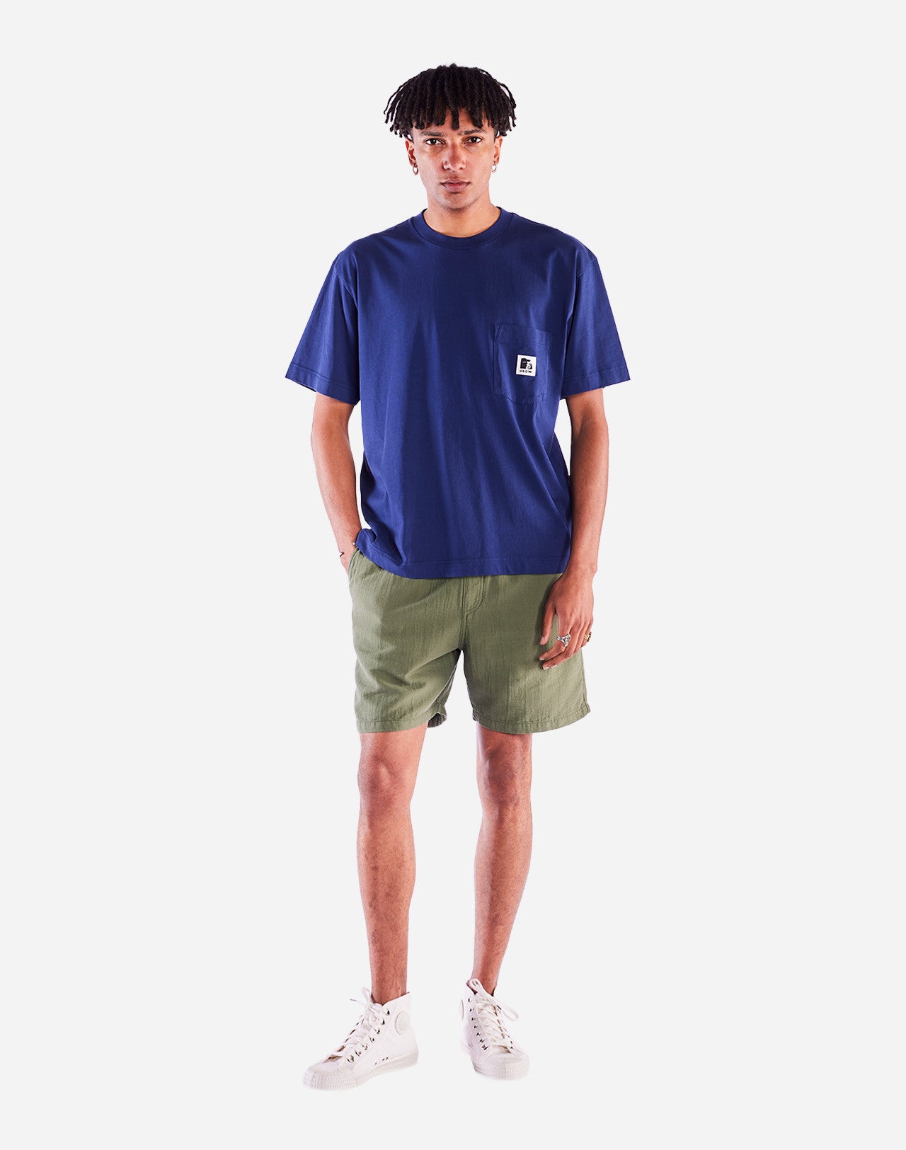 T-shirt ample Japo bleu outremer