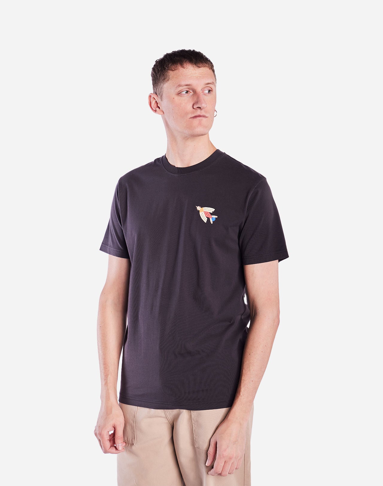 T-shirt Magic Flower noir carbone