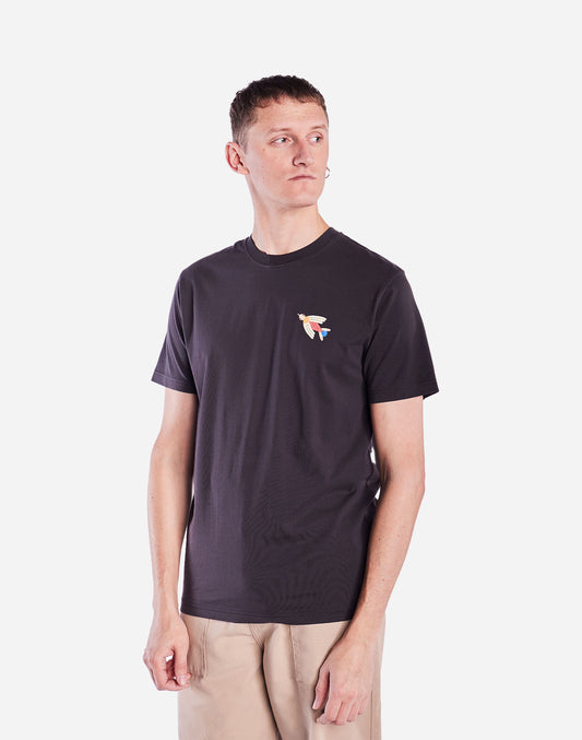 T-shirt Magic Flower noir carbone