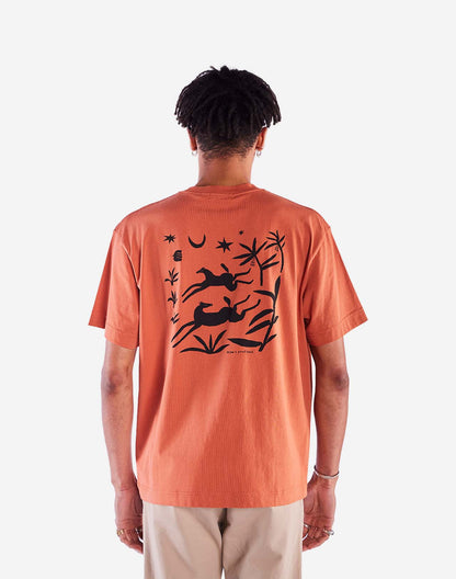 T-shirt ample Night Trip mandarine