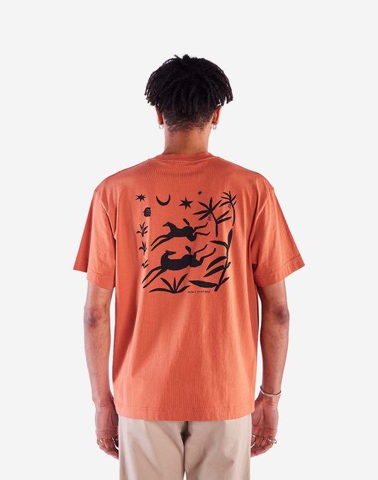 T-shirt ample Night Trip mandarine
