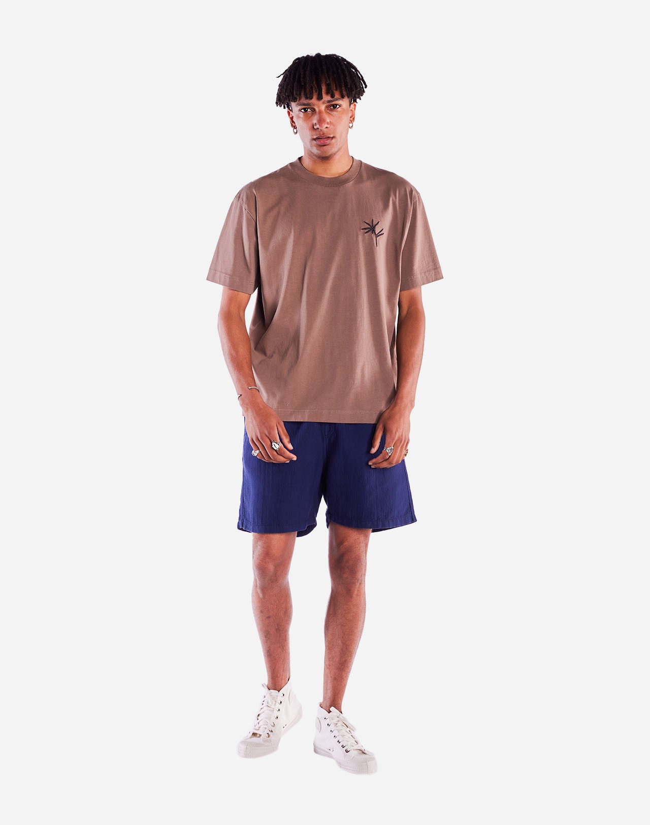 T-shirt ample Night Trip moka