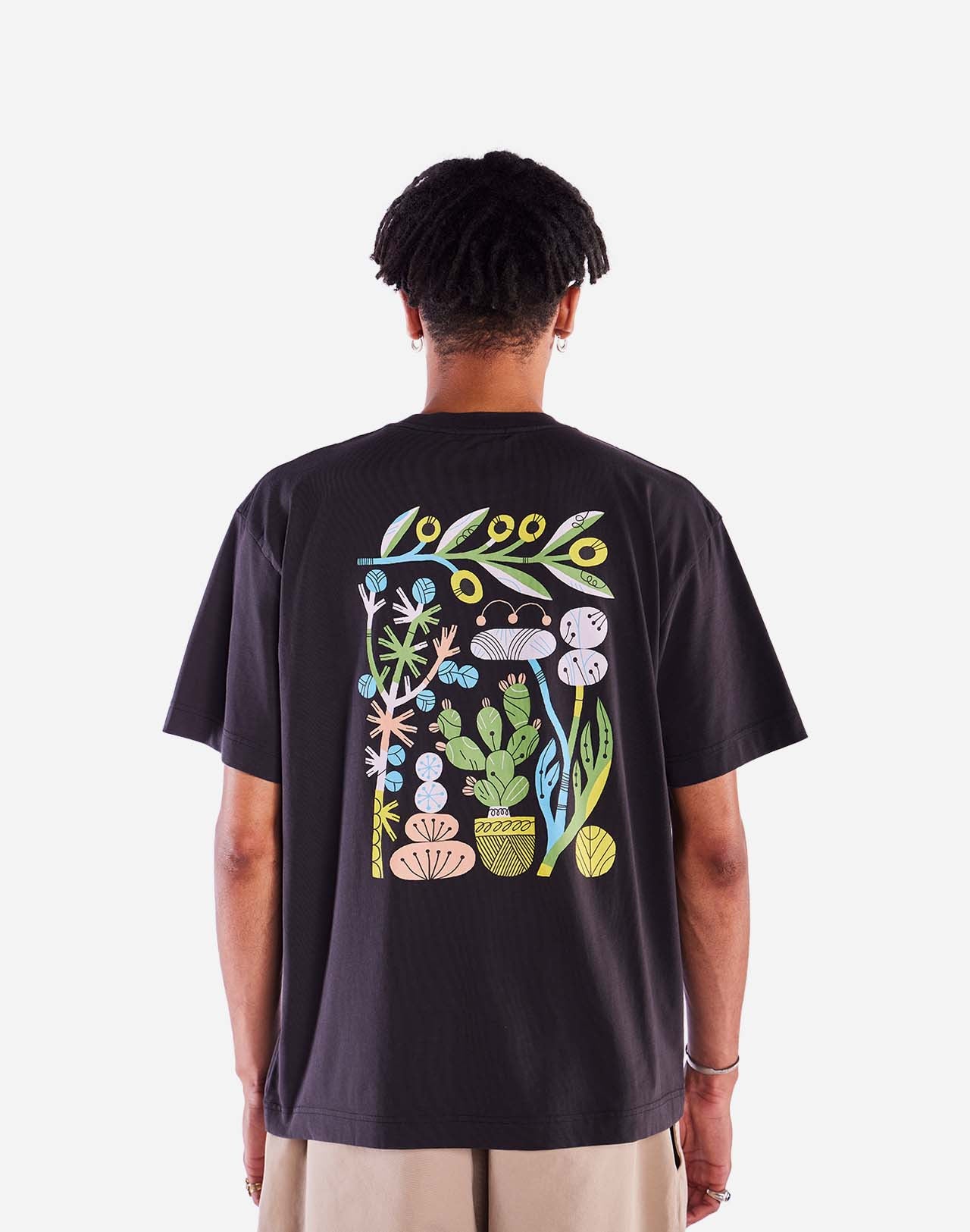 T-shirt ample Ourika noir carbone