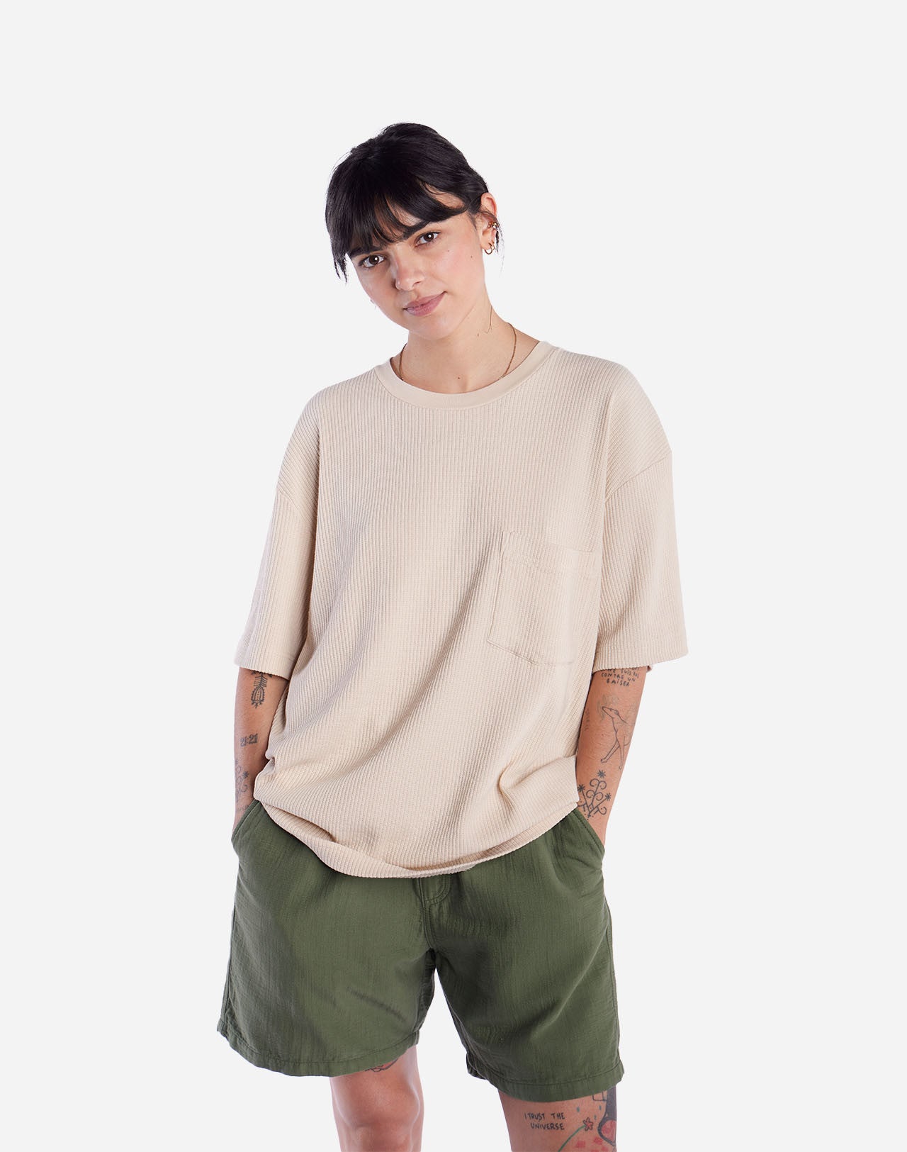T-shirt ample Perris crème