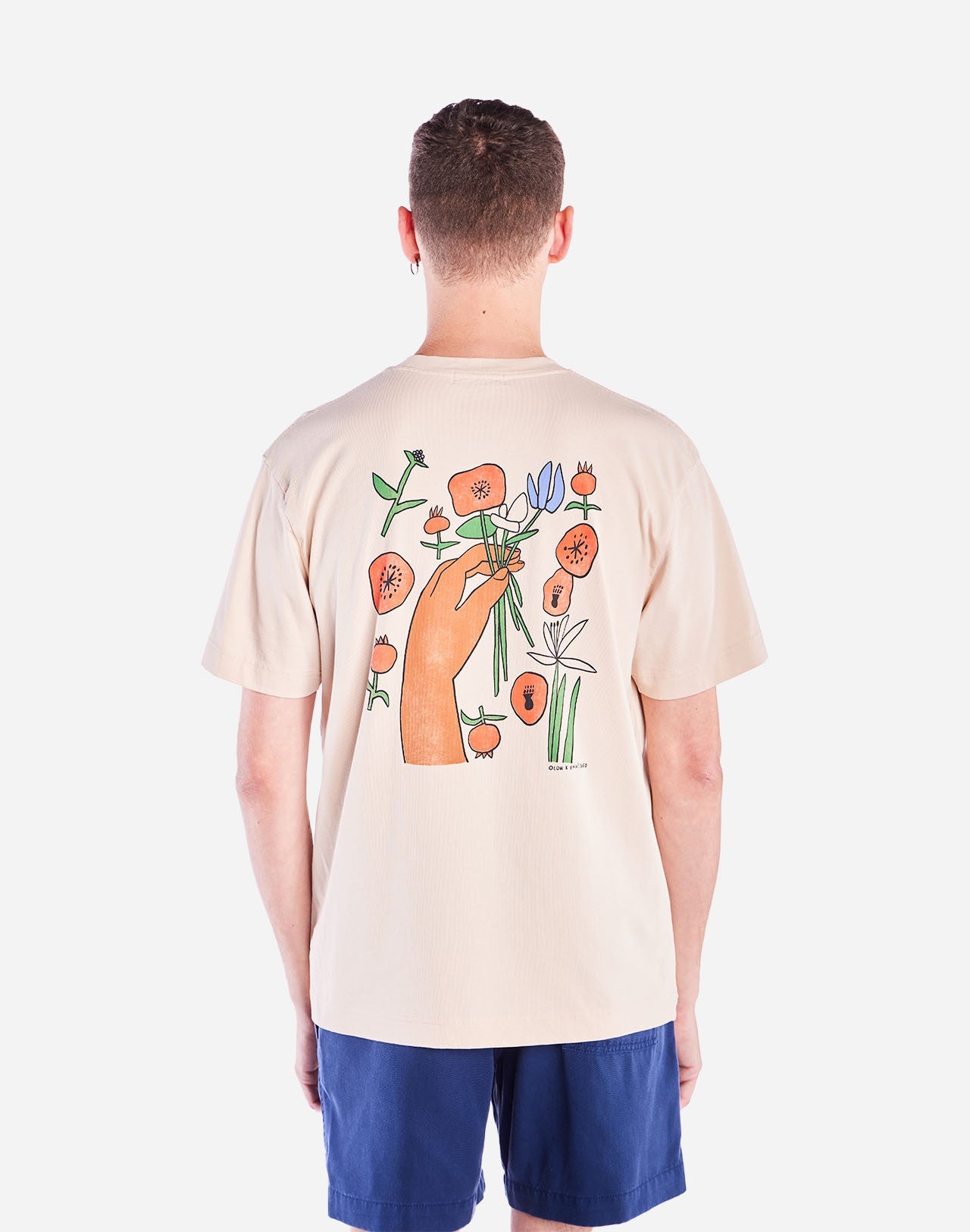 T-shirt ample Poppies crème