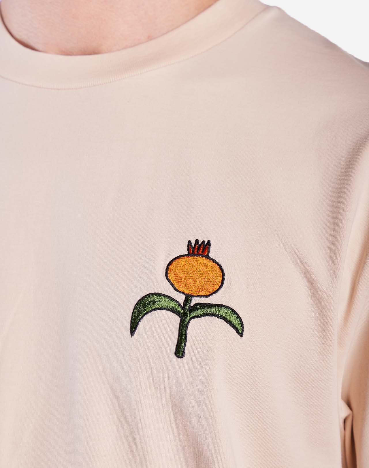 T-shirt ample Poppies crème