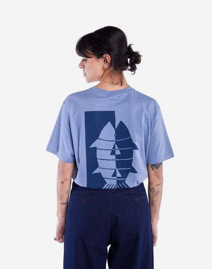 T-shirt Seabass bleu azur