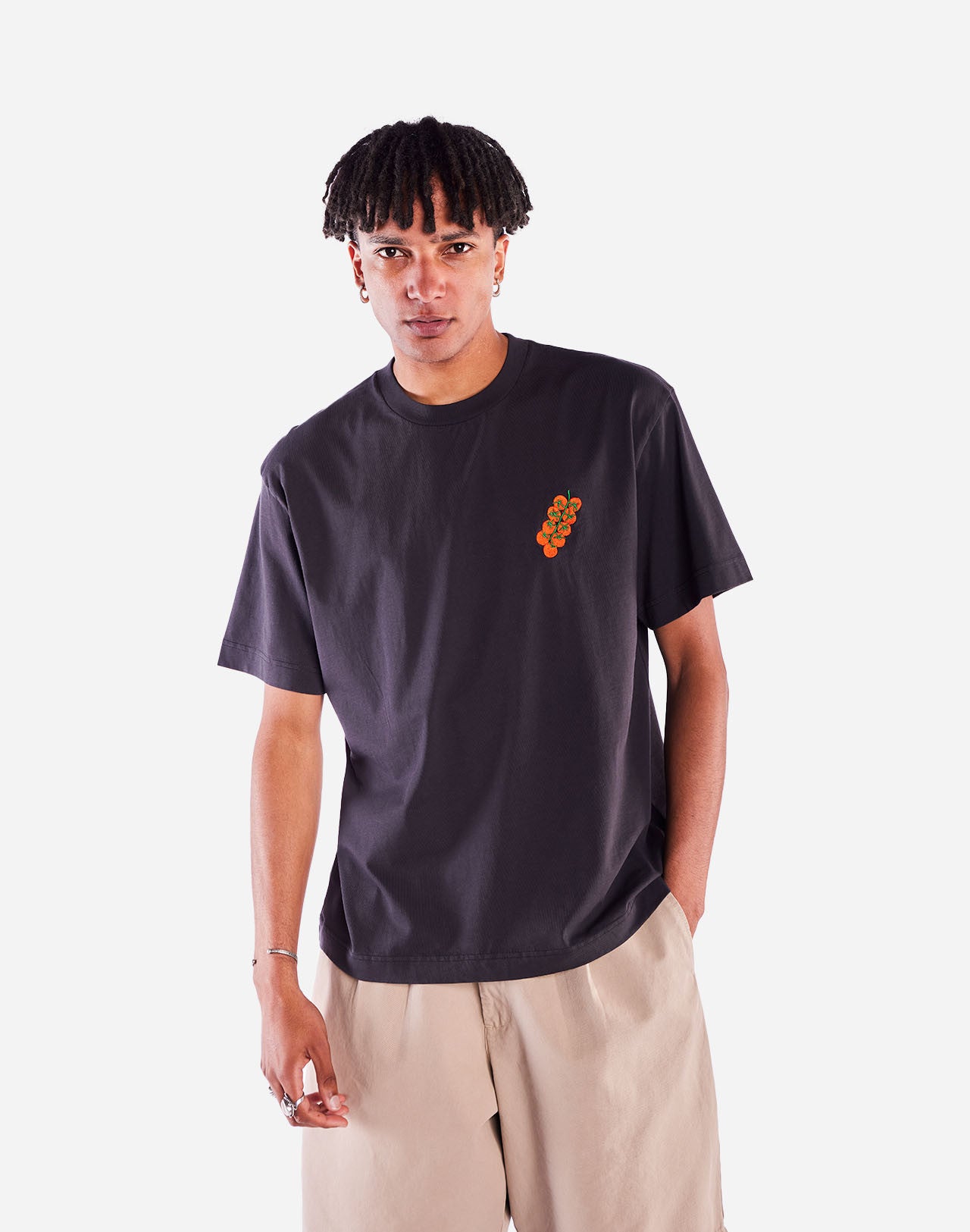 T-shirt ample Tasty Tomatoes noir carbone