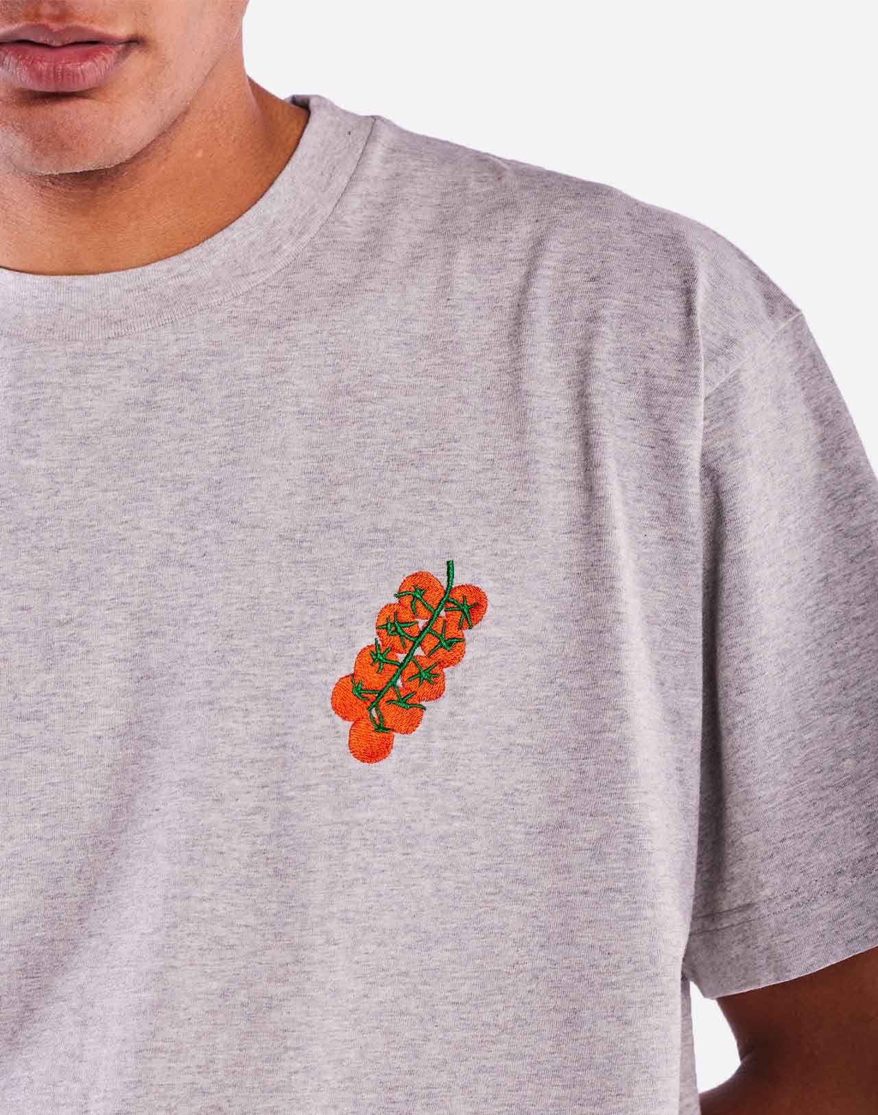 T-shirt ample Tasty Tomatoes gris chiné