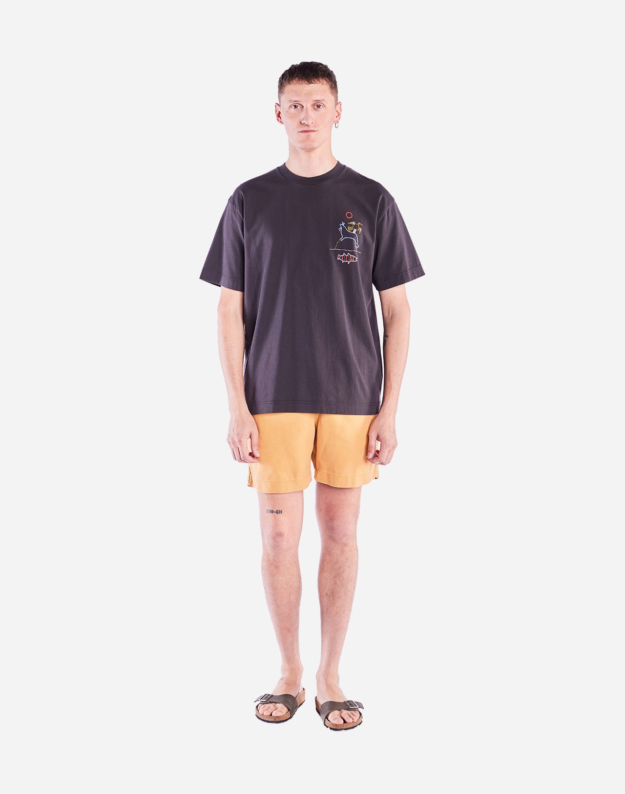 T-shirt ample Trelissick noir carbone