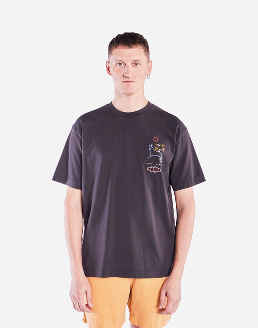 T-shirt ample Trelissick noir carbone