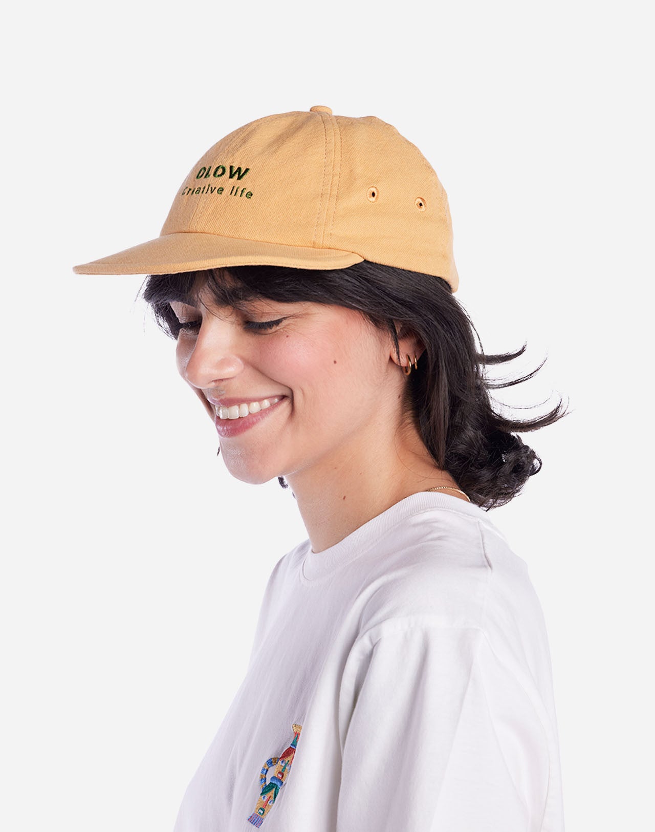 Casquette Creative Life jaune ocre