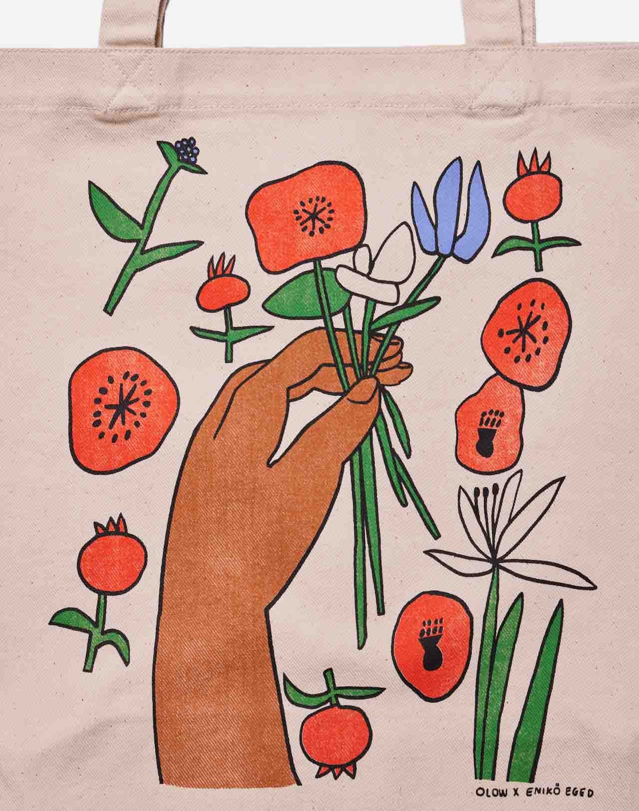 Totebag Toto Poppies écru naturel