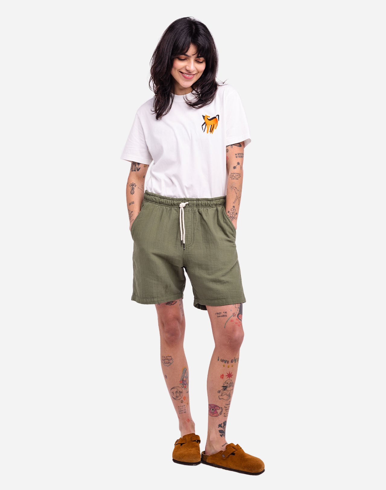 Short Gujo vert olive