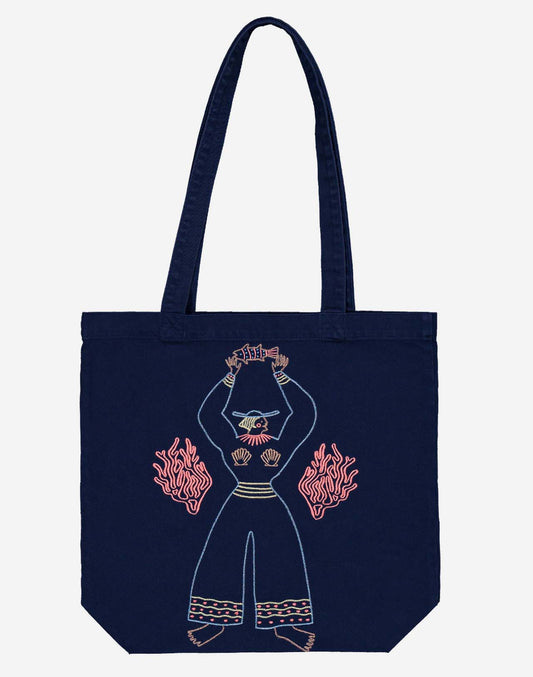 Totebag Toto Mothersea bleu outremer
