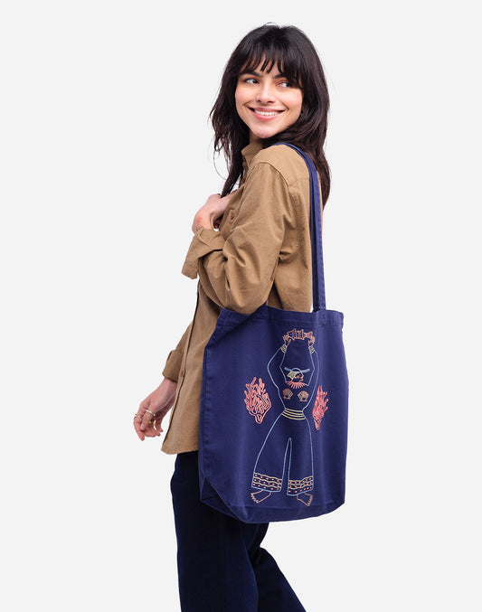 Totebag Toto Mothersea bleu outremer