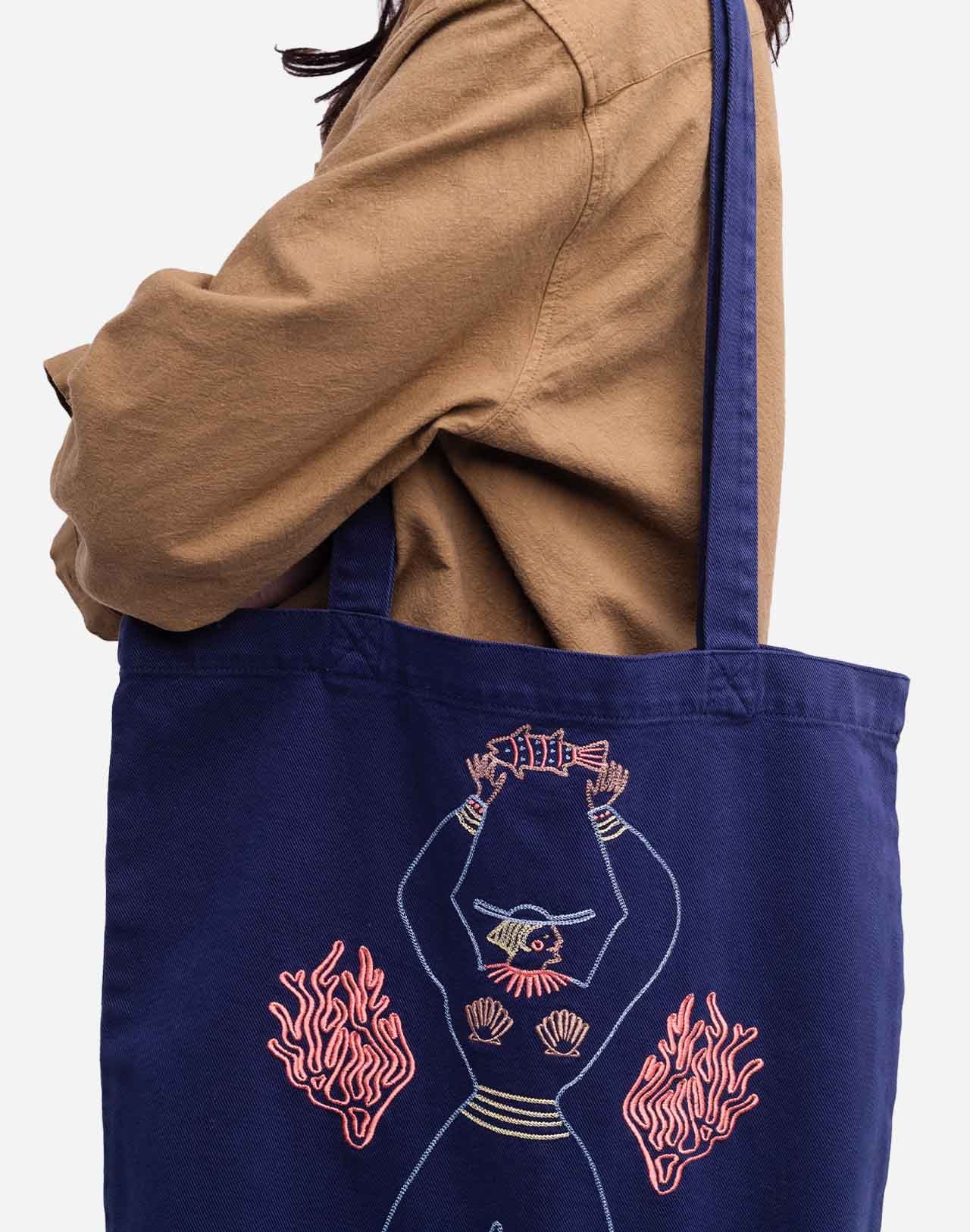 Totebag Toto Mothersea bleu outremer