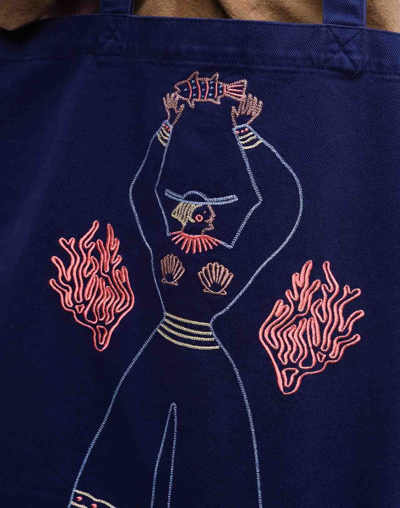 Totebag Toto Mothersea bleu outremer
