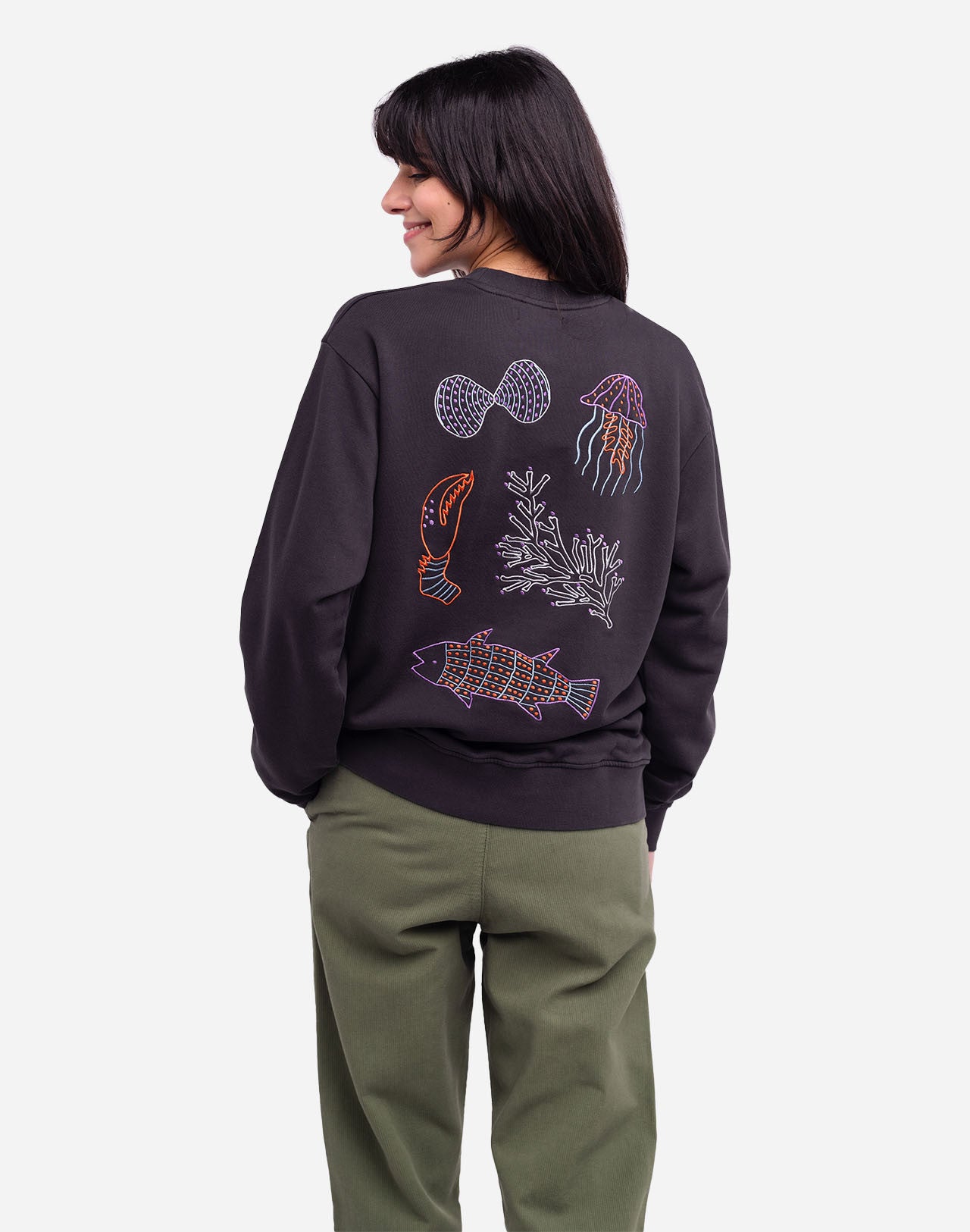 Sweat Falmouth noir carbone