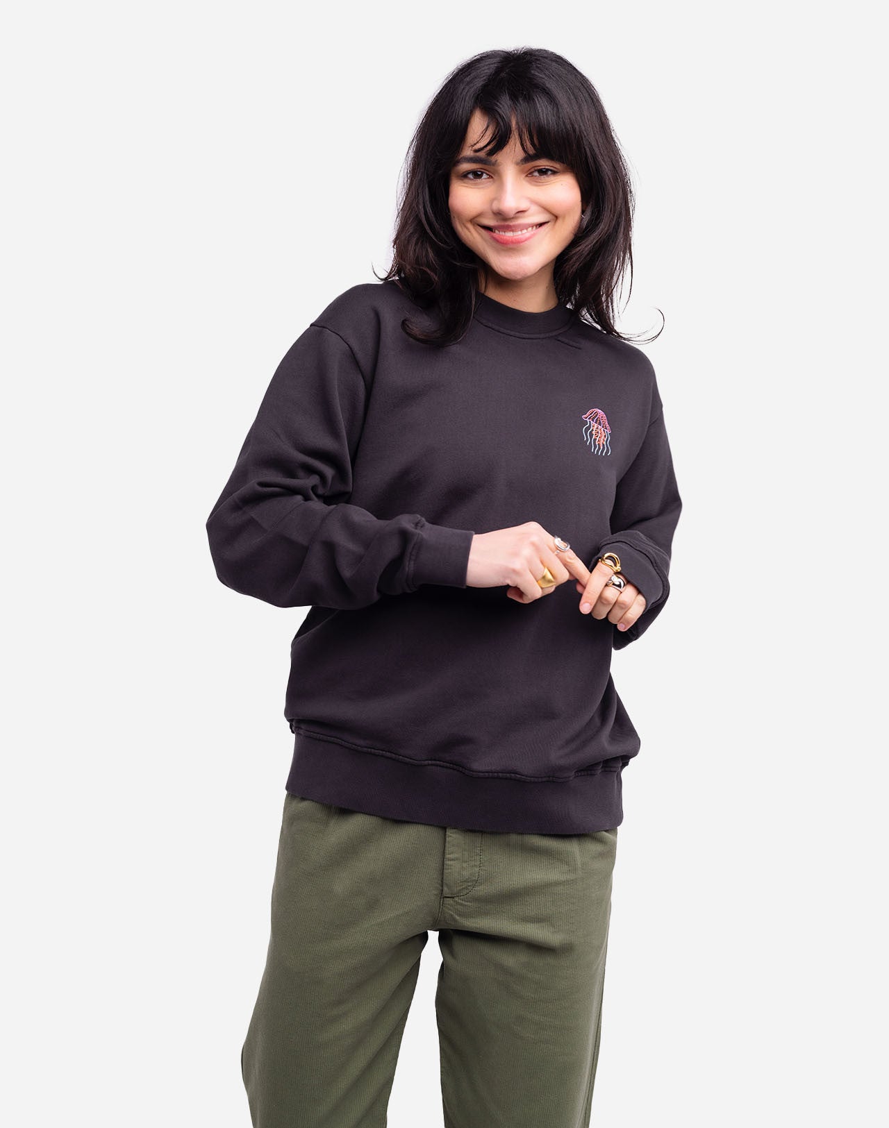 Sweat Falmouth noir carbone