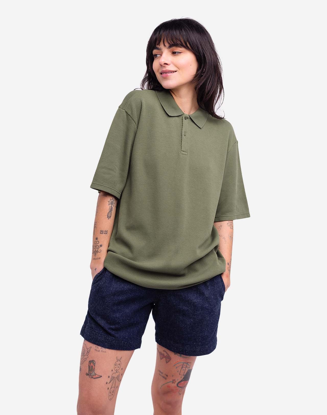 Polo Fez vert olive