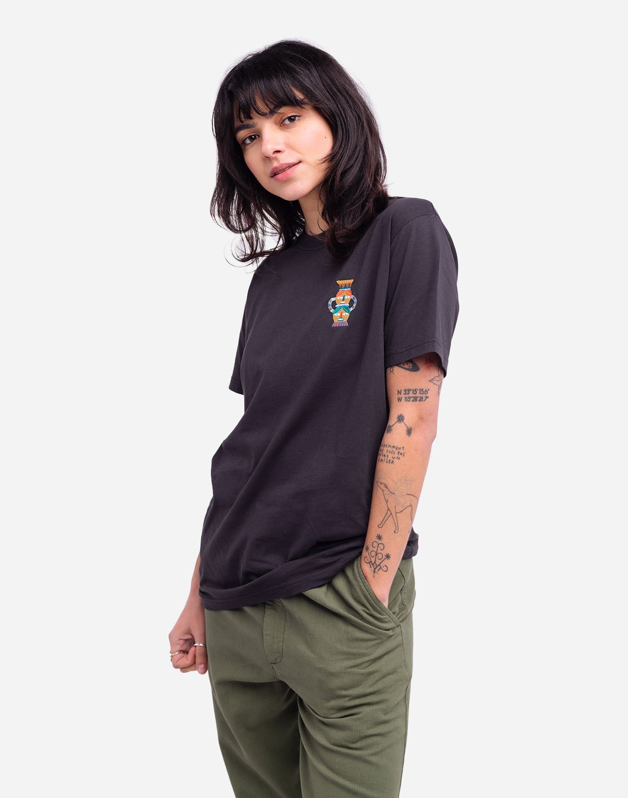 T-shirt duality noir carbone