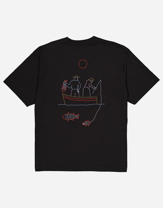 T-shirt ample Grimsby noir carbone