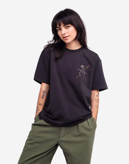 T-shirt ample Hat Roost noir carbone