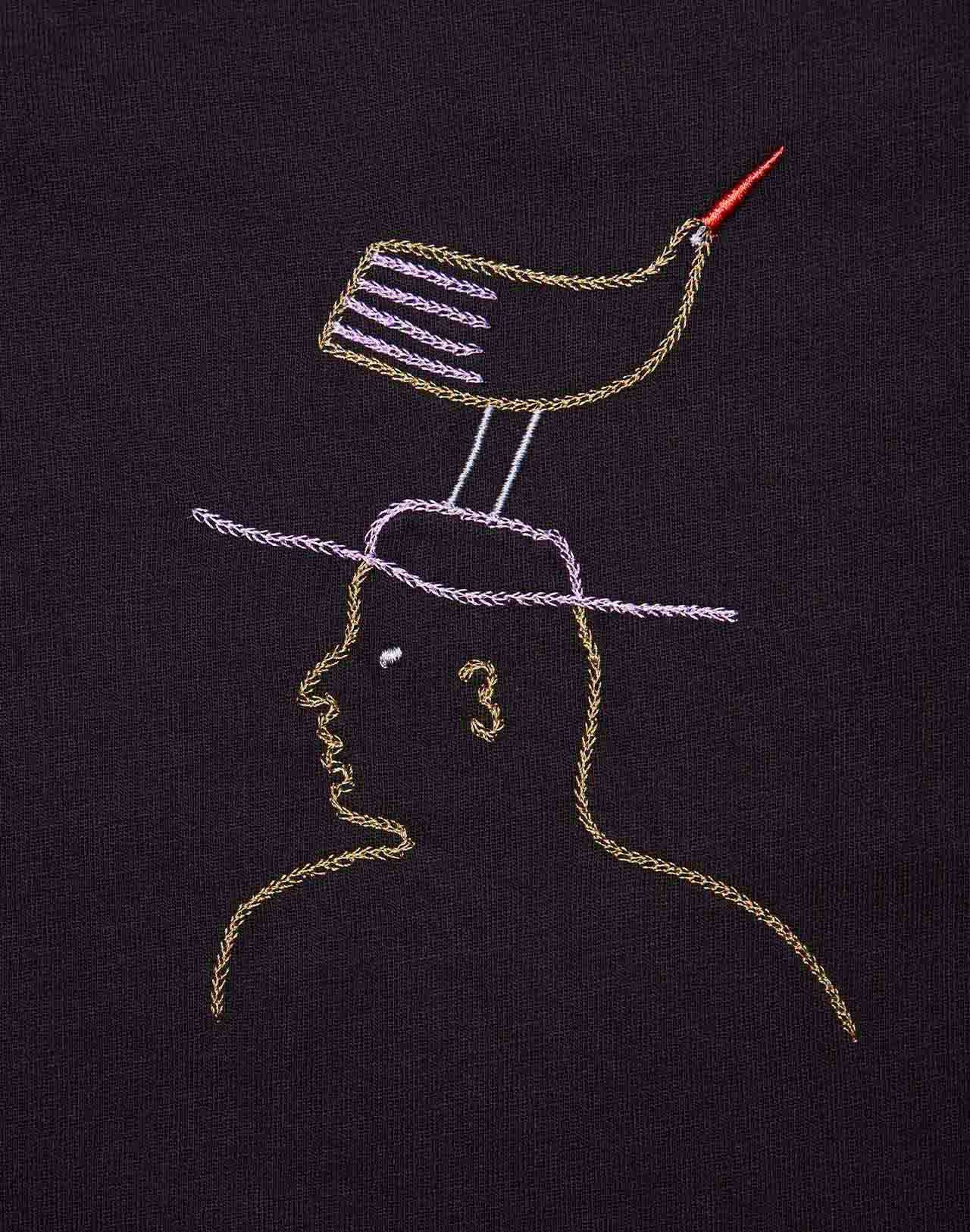 T-shirt ample Hat Roost noir carbone