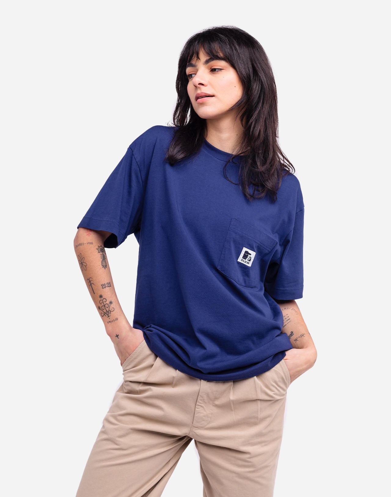 T-shirt ample Japo bleu outremer
