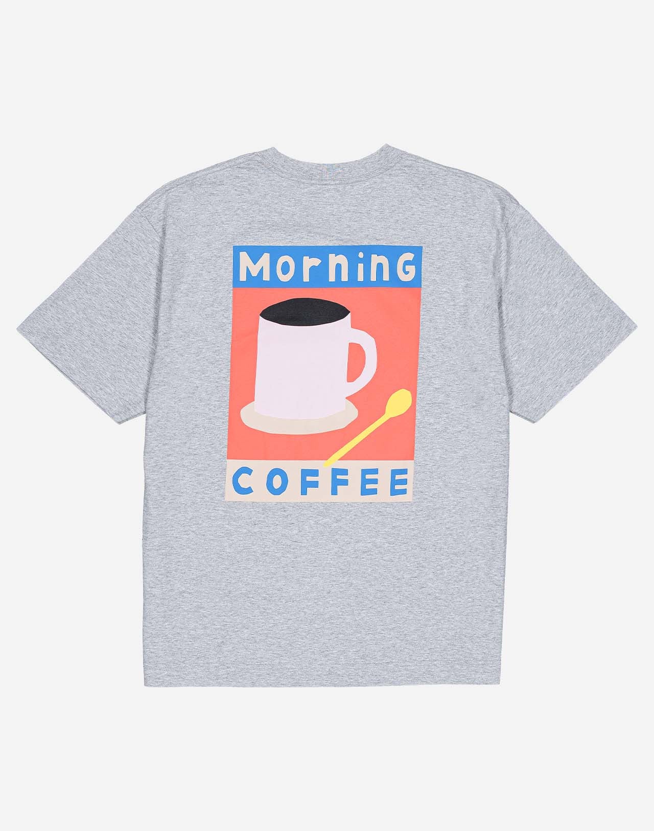T-shirt ample Morning Coffee gris chiné