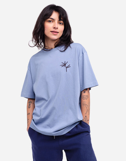 T-shirt ample Night Trip bleu azur
