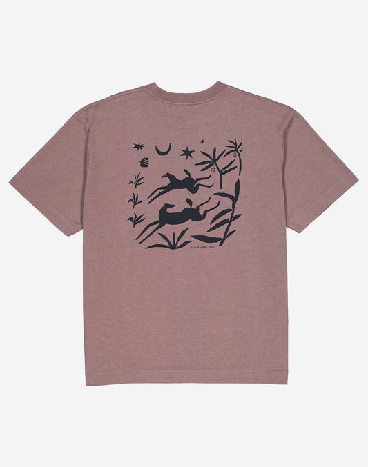 T-shirt ample Night Trip moka