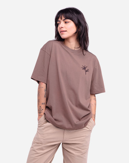 T-shirt ample Night Trip moka