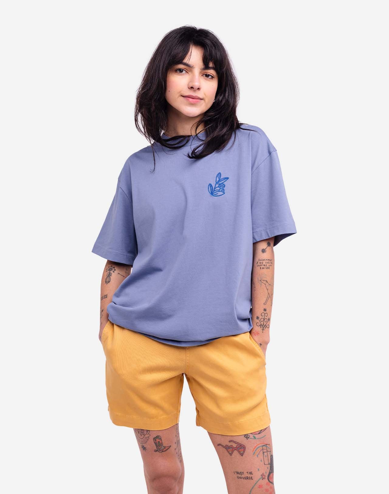 T-shirt ample Oléa bleur azur