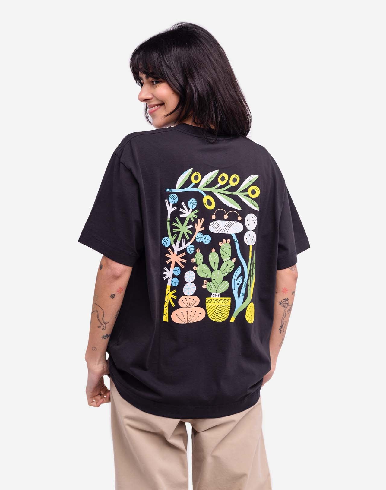 T-shirt ample Ourika noir carbone