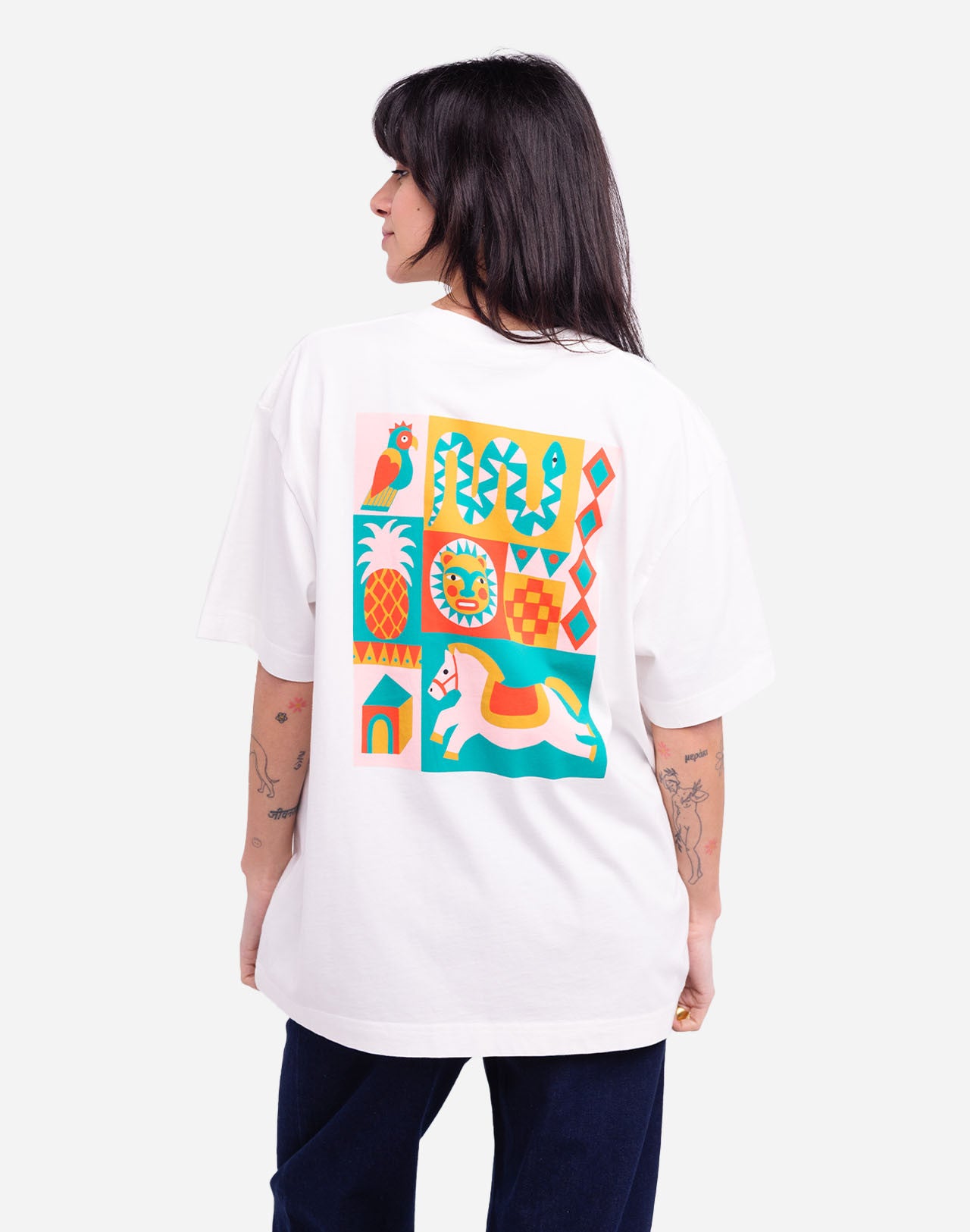 T-shirt ample Quetzal écru