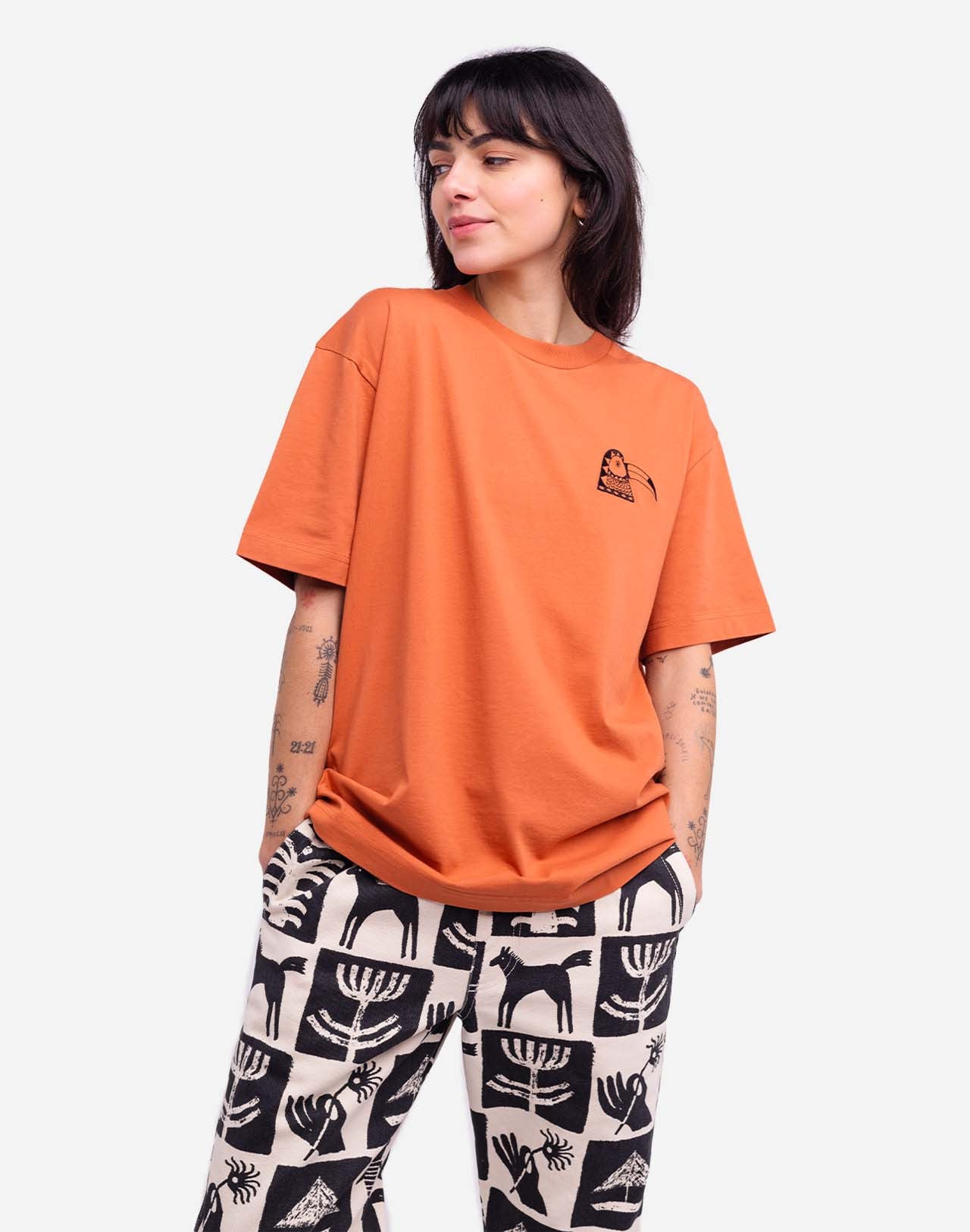 T-shirt ample Rampha mandarine