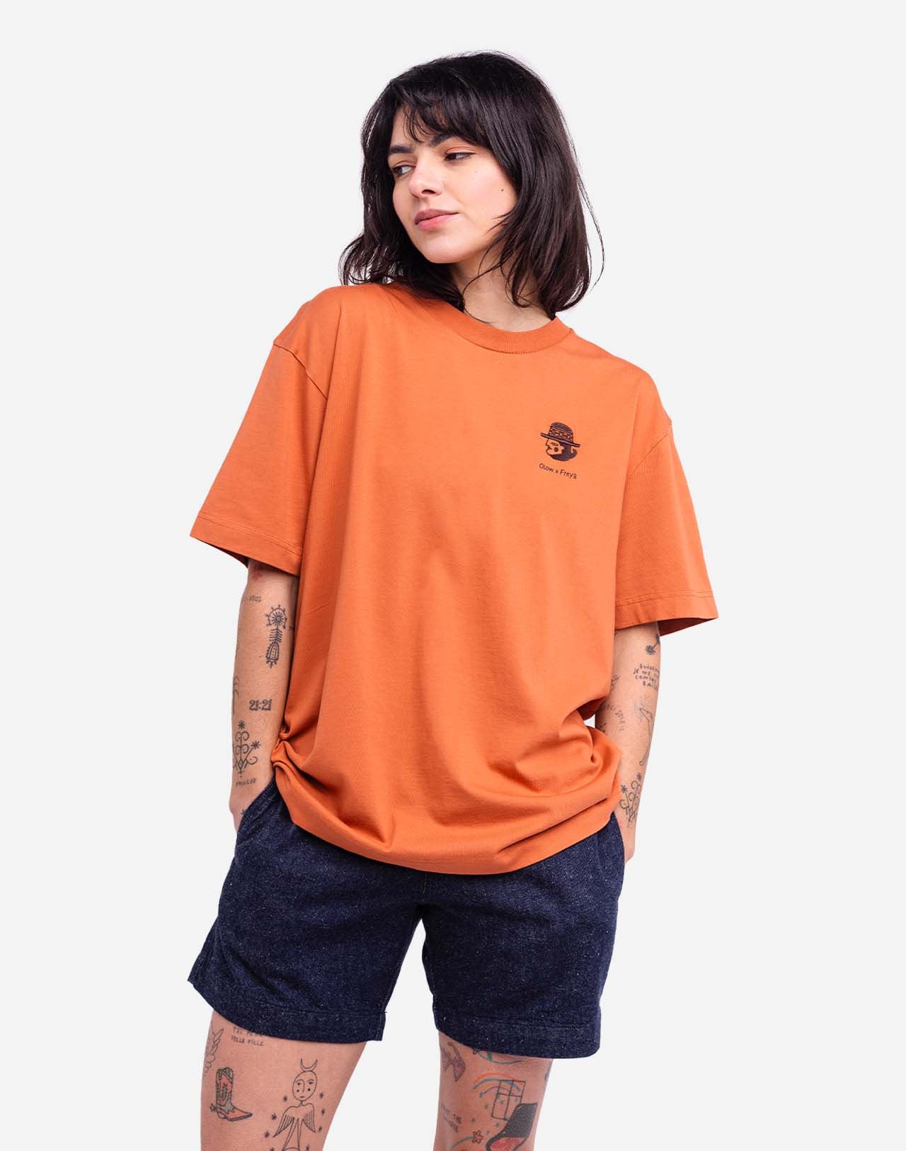 T-shirt ample Sabanero mandarine