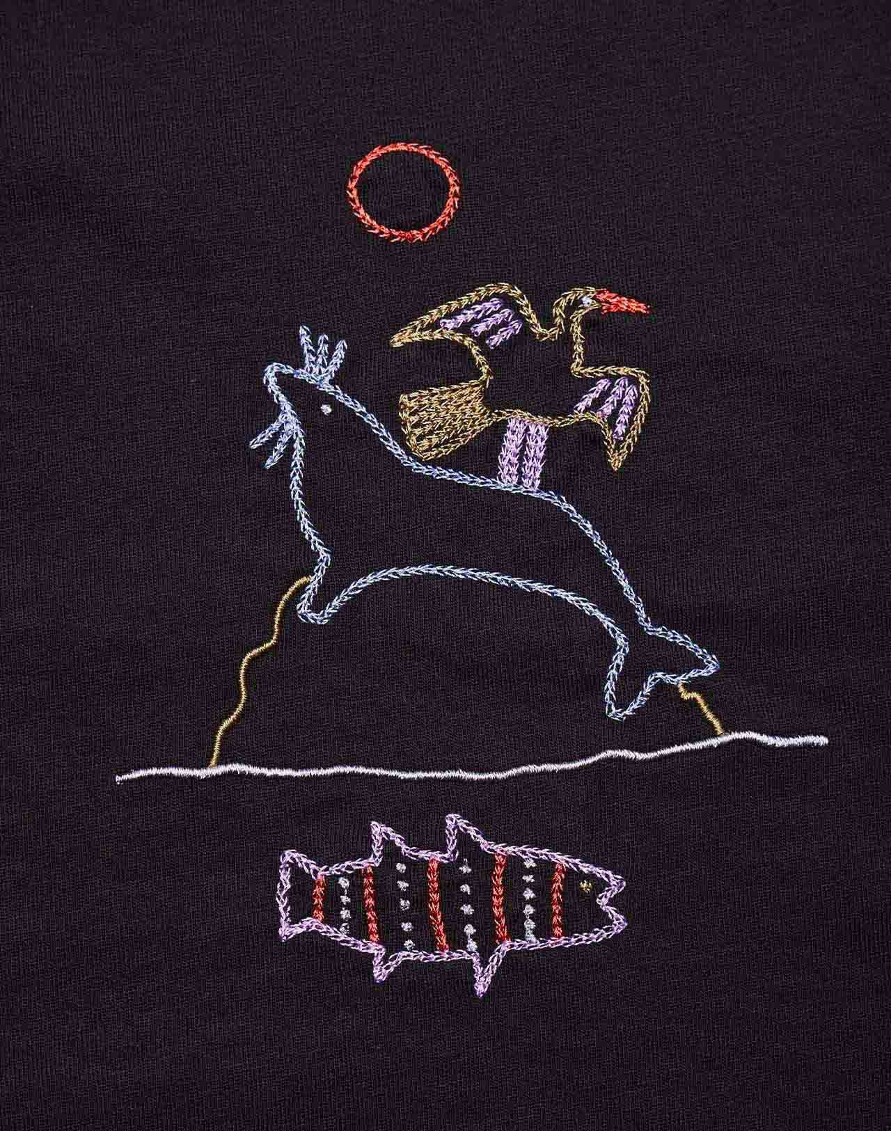 T-shirt ample Trelissick noir carbone