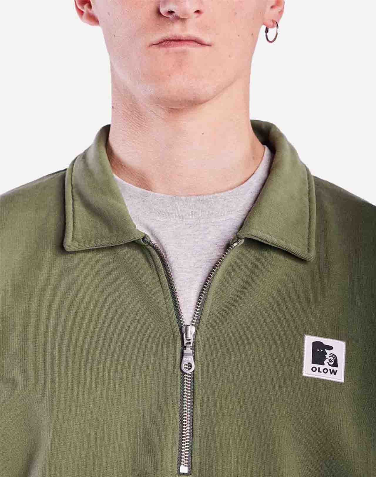 Sweat zippé manso vert olive