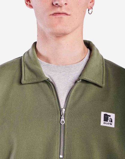 Sweat zippé manso vert olive