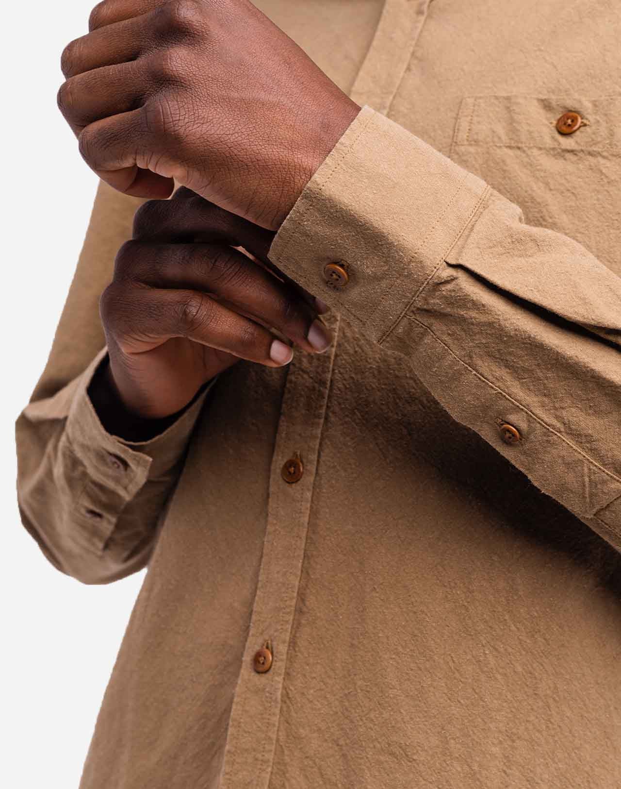 Chemise Classico Afel taupe