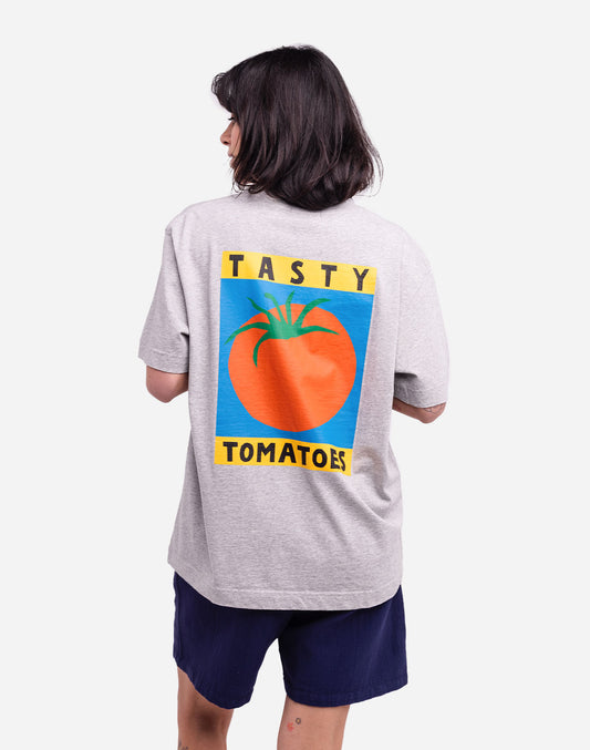 T-shirt ample Tasty Tomatoes gris chiné